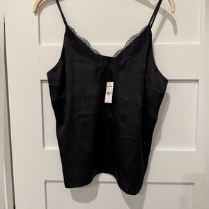 Black lace camisole. Size medium. NWTs.